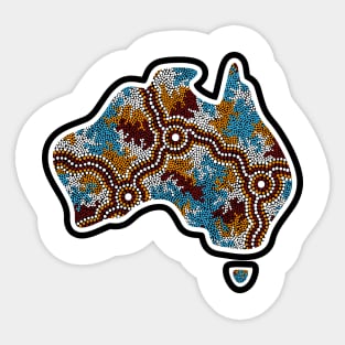 Aboriginal Map Wetlands Sticker